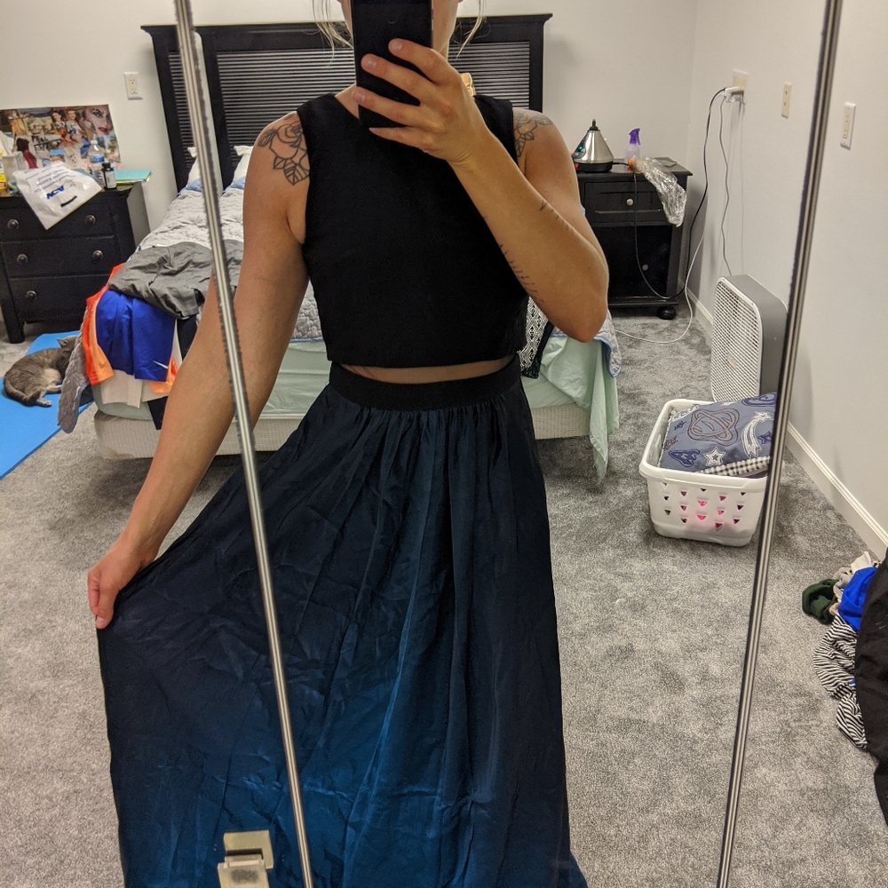 Floor length Betsy & Adam formal gown